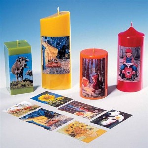 Papier transfert photo sur bougies - Mondo Bougies
