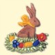Motif de décoration Pâques - Lapin dans le panier