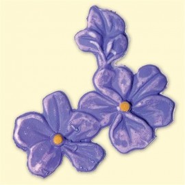 Décoration pour bougies en cire - Violettes