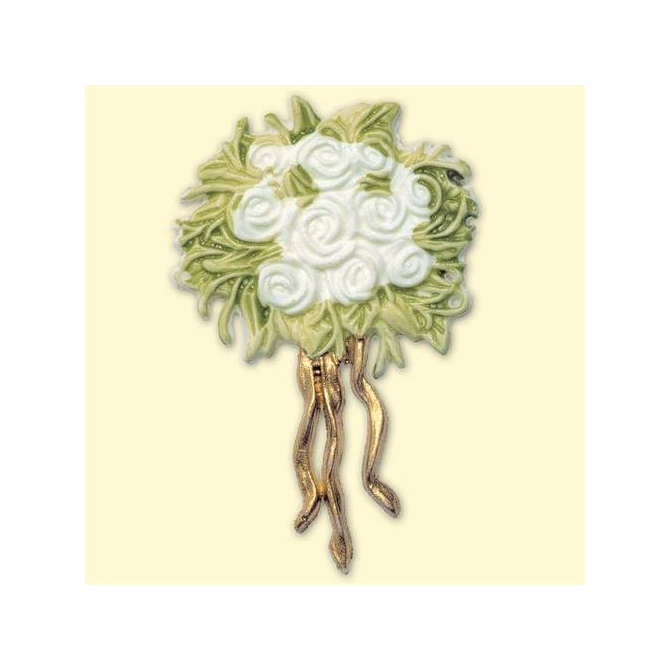 Décoration en cire Mariage - Roses blanches