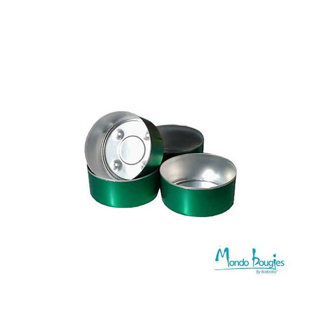 Coupelles vertes pour bougies chauffe-plat