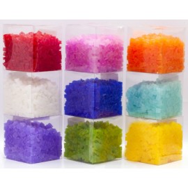 Dés de cire colorés