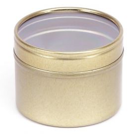 Boite Métal Doré 100 ml pour bougie