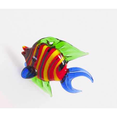 Poissons en verre - lot de 6 pièces