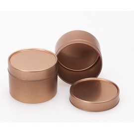 Boite Métal Rosé 100 ml pour bougies
