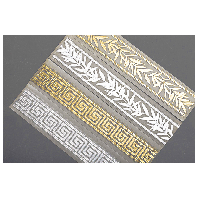 Bande de cire méandre couleur argent