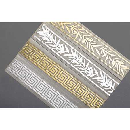 Bande de cire méandre couleur argent