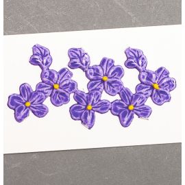 Décoration pour bougies en cire - Violettes