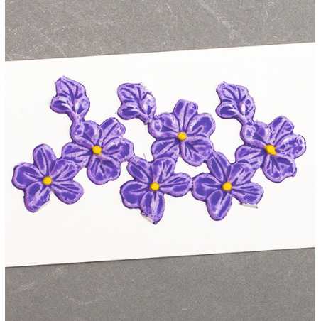 Décoration pour bougies en cire - Violettes