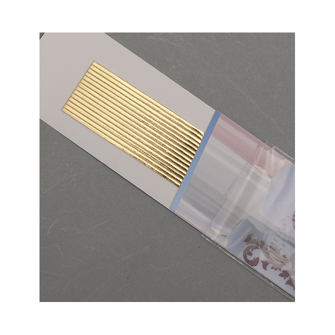 Lot de 14 Bandes de Cire à décorer couleur Or