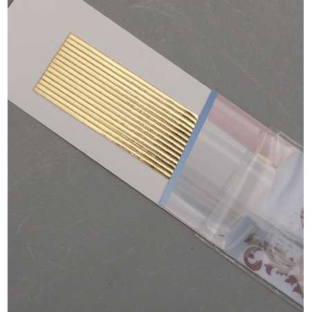 Lot de 14 Bandes de Cire à décorer couleur Or