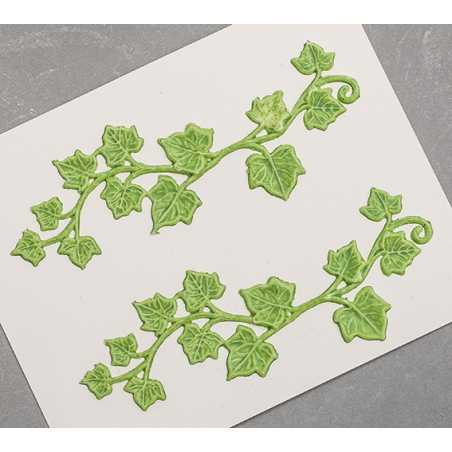 Décoration pour bougies en cire - Rameau de lierre