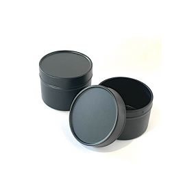 Boite Métal Noire 100 ml pour bougie
