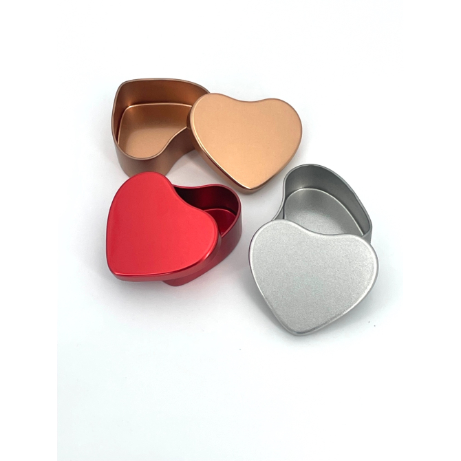 Boite Coeur Rouge en métal