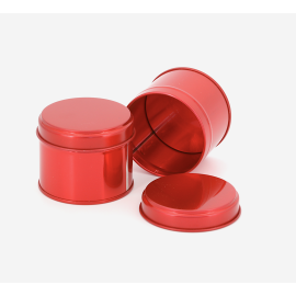 Boite Métal Rouge 100 ml pour bougie