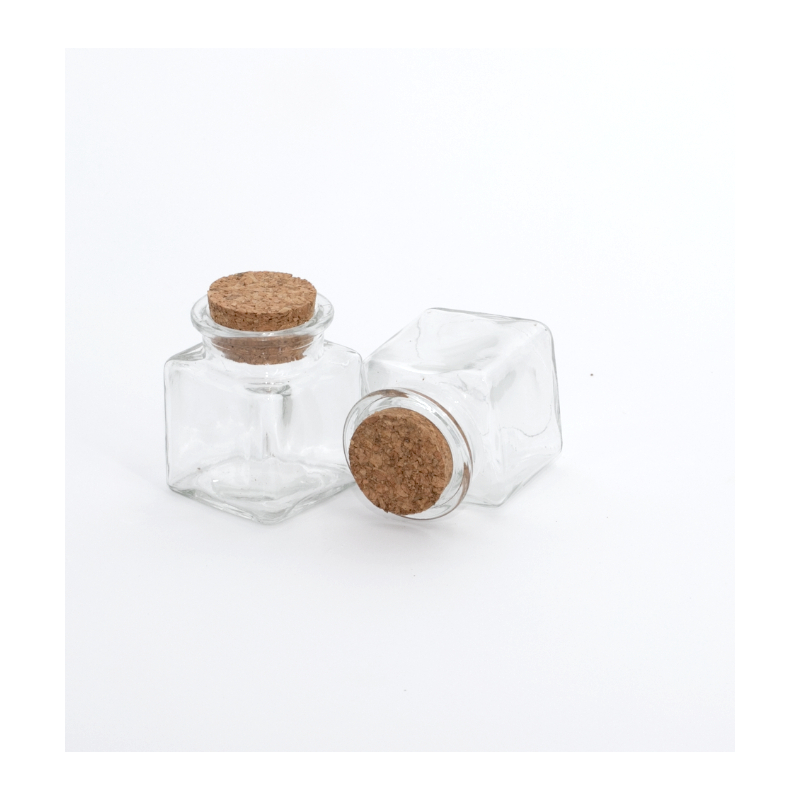 Mini carré 30 ml avec bouchon liège