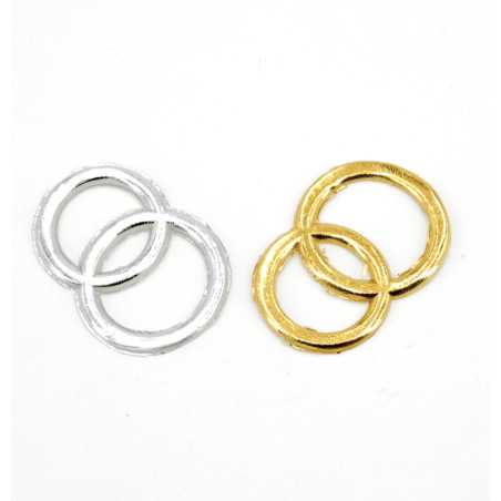 Décoration pour bougies en cire  - Alliances or