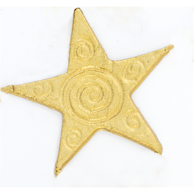 Motif de décoration Noël - Etoiles d'or