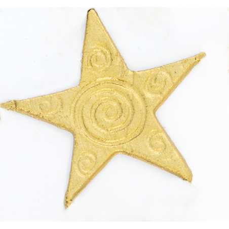 Motif de décoration Noël - Etoiles d'or