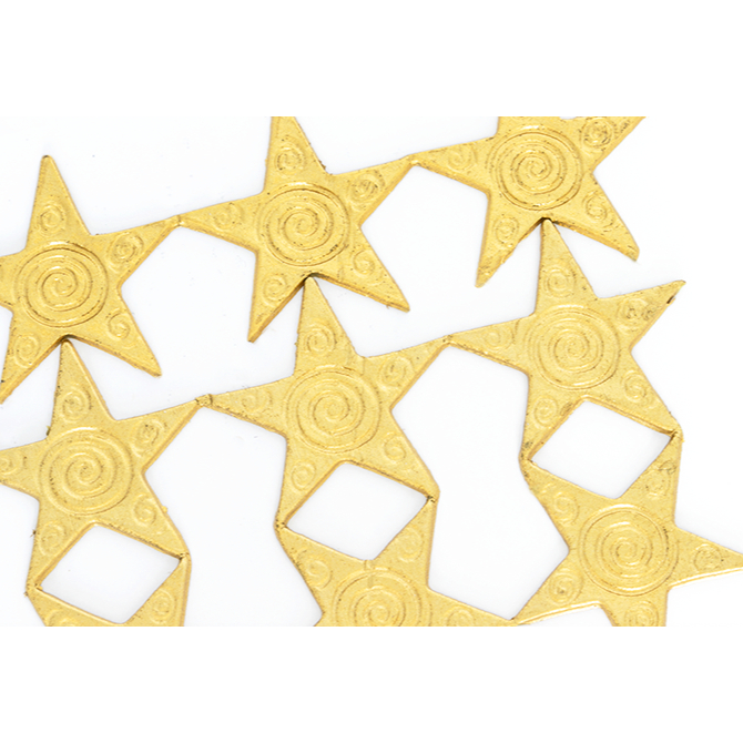 Motif de décoration Noël - Etoiles d'or