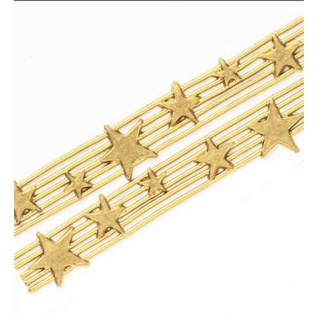 Motif de décoration Noël - Frise d'or étoilée