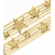 Motif de décoration Noël - Frise d'or étoilée