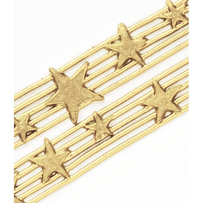 Motif de décoration Noël - Frise d'or étoilée
