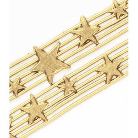 Motif de décoration Noël - Frise d'or étoilée