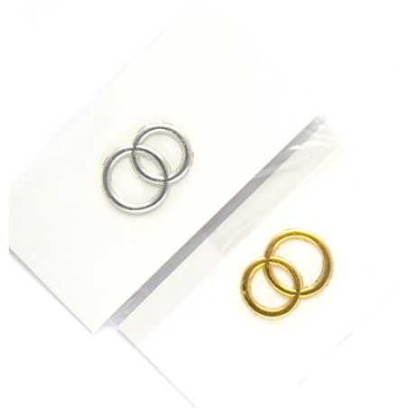 Décoration pour bougies en cire  - Alliances or