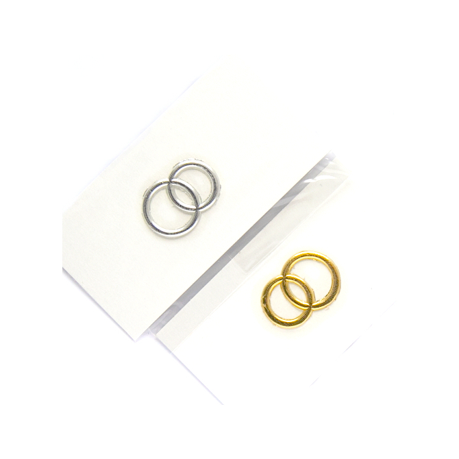 Décoration pour bougies en cire - Alliances argent