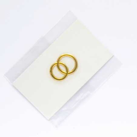 Décoration pour bougies en cire  - Alliances or