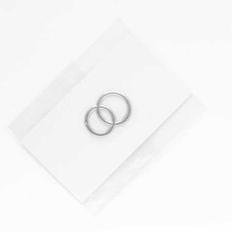 Décoration pour bougies en cire - Alliances argent