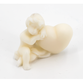 Moule Bougie Ange avec Coeur en Silicone