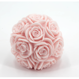 Moule pour Bougies Boule de Roses en Silicone GM