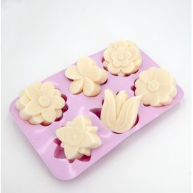 Moule pour Bougies Fleurs XL en Silicone