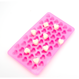 Moule en silicone mini Coeurs rose