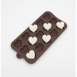 Moule pour Bougie Coeur Diamant en Silicone