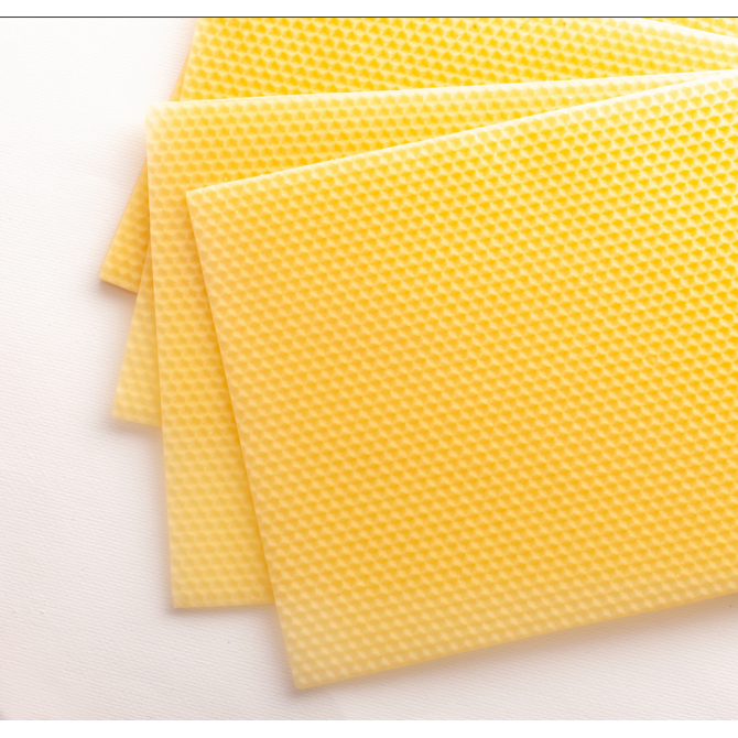 Plaques de cire d'abeille pour bougies roulées