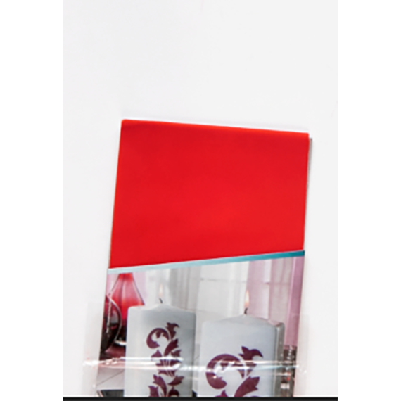 Feuilles de cire 200 x 100 mm - Rouge