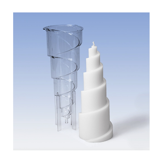 Moule pour Bougies Pyramide en Spirale