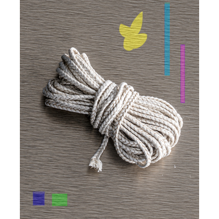Mèche en coton N. 6 pour bougies en cire de soja