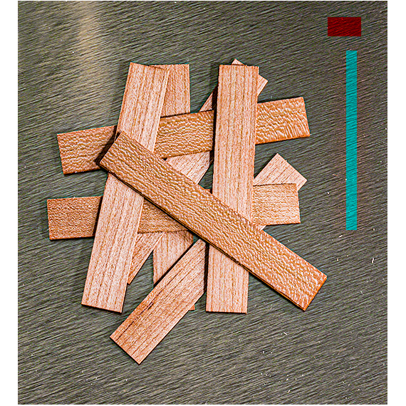 Mèches doubles en bois 20 x 128 x 1 mm