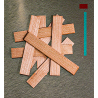 Mèches doubles en bois 20 x 128 x 1 mm