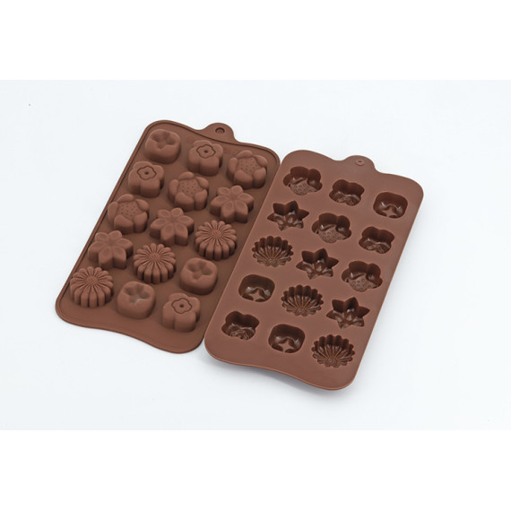 Moule en silicone 5 mini Fleurs