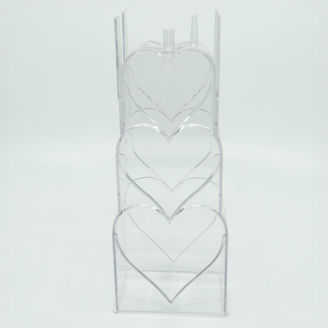 Moule Bougie Cœurs 18cm Polycarbonate Pro | Mondo Bougies