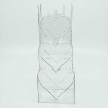 Moule Bougie Cœurs 18cm Polycarbonate Pro | Mondo Bougies