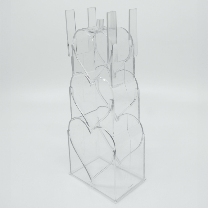 Moule Bougie Cœurs 18cm Polycarbonate Pro | Mondo Bougies