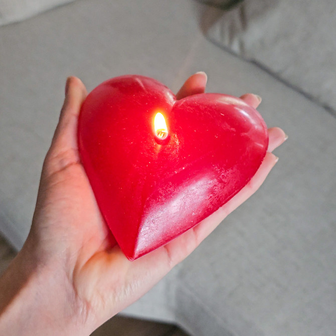 Moule Bougie Cœur 3D 10cm Polycarbonate 2 Pièces | Mondo Bougies