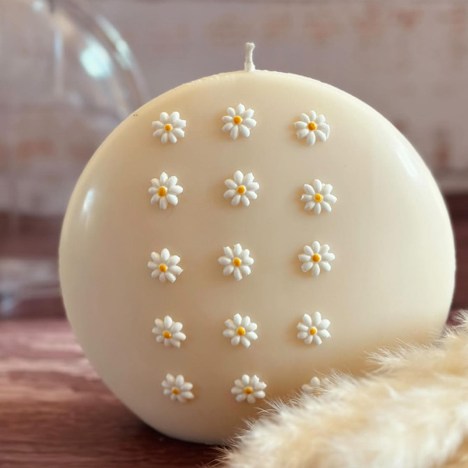 Marguerites en cire pour décoration bougie