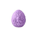 Moule en silicone Oeuf de Pâques déco Lapin et fleurs